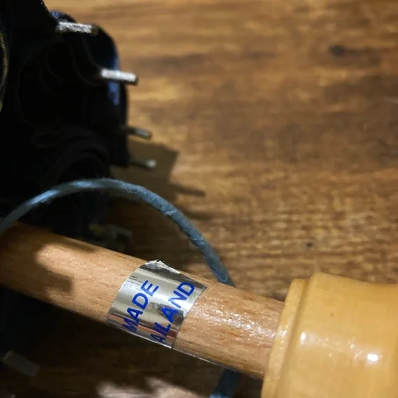 Silk Thai blue parasol/umbrella - Picture 4 of 16